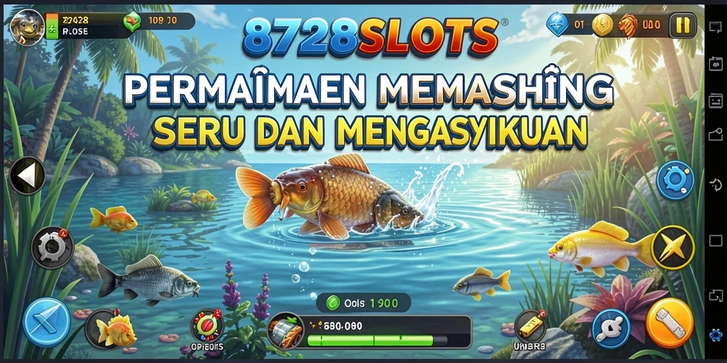 Tampilan gameplay memancing di 8728SLOTS yang seru dan menantang.