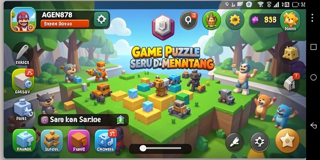 Screenshot gameplay AGEN878 yang menunjukkan tantangan Puzzle yang menantang.