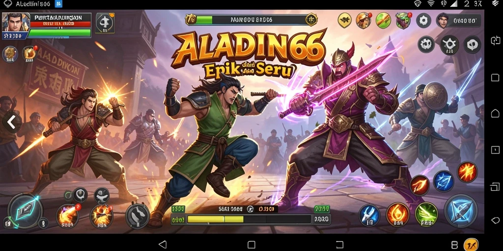 Tampilan aksi seru dari gameplay ALADIN66 yang penuh pertarungan.