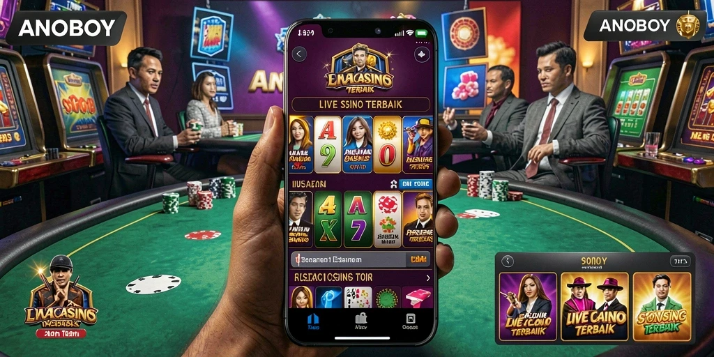 Tampilan gameplay Live Casino ANOBOY yang mendebarkan dan interaktif.