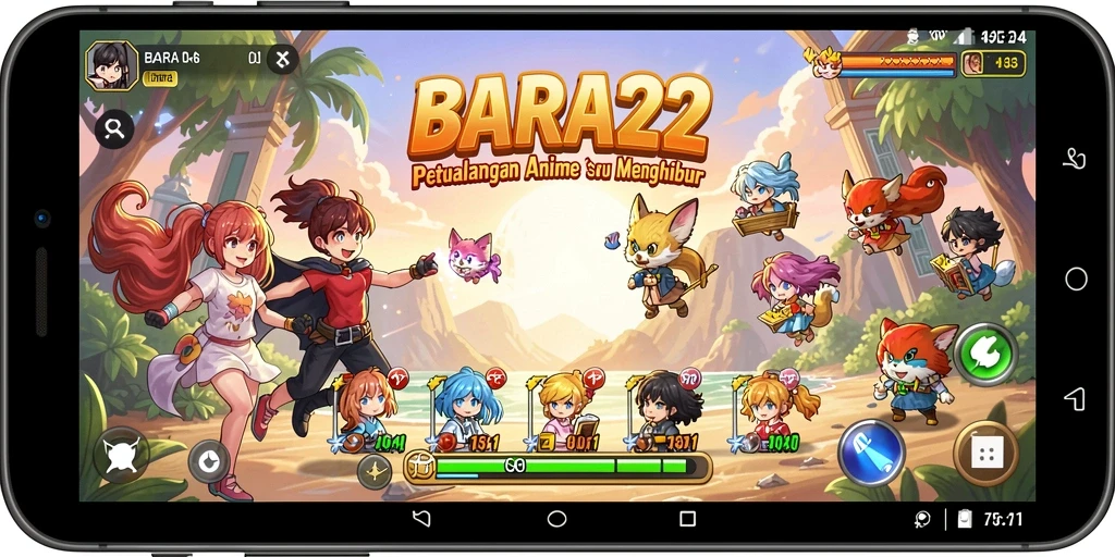 Tampilan menarik dari gameplay BARA22 yang penuh aksi.