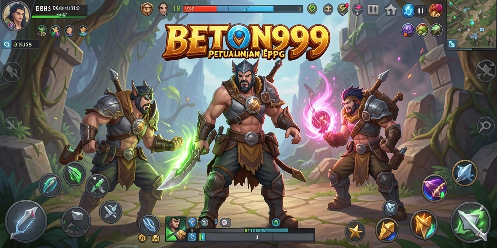 Gameplay BETON999 menampilkan pertempuran seru dan eksplorasi dunia luas.