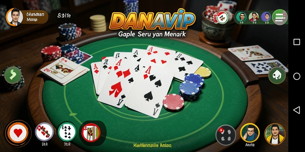 Gameplay seru dari permainan Gaple di DANAVIP.