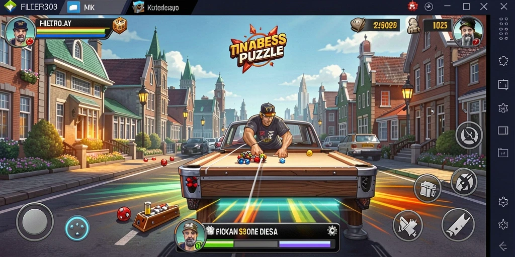 Menampilkan gameplay FILTER303 yang seru dan menantang teka-teki.