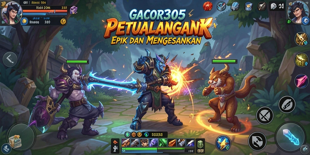 Screenshot GACOR305 menampilkan karakter beraksi dalam misi petualangan yang mengesankan.
