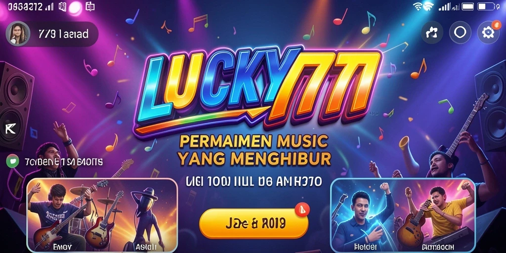 Tampilan menarik dari gameplay music yang seru di LUCKY777.