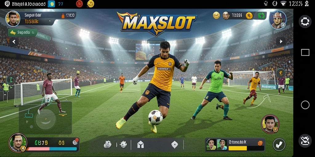 Tampilan gameplay seru dari game sepak bola MAXSLOT.