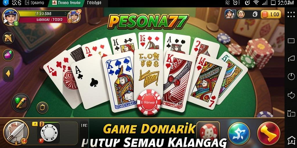 Tampilan gameplay Domino yang seru dan menarik di PESONA77.