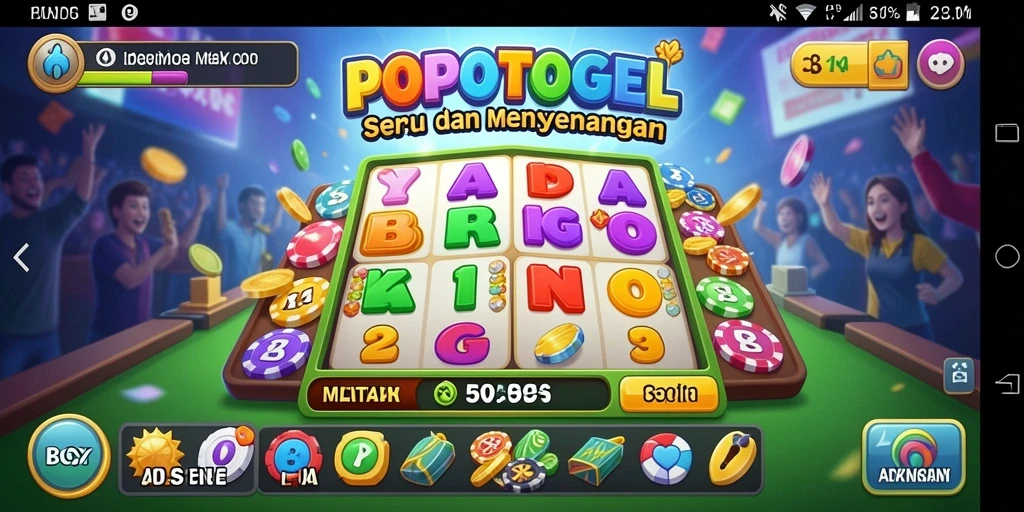 Tampilan gameplay seru dalam permainan Bingo di POPOTOGEL.