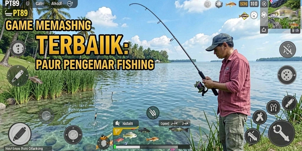 Screenshot gameplay PT89 menampilkan pengalaman memancing yang menarik dan interaktif.