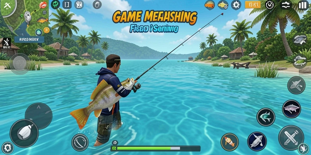 Gameplay seru RKGG dengan momen menangkap ikan.
