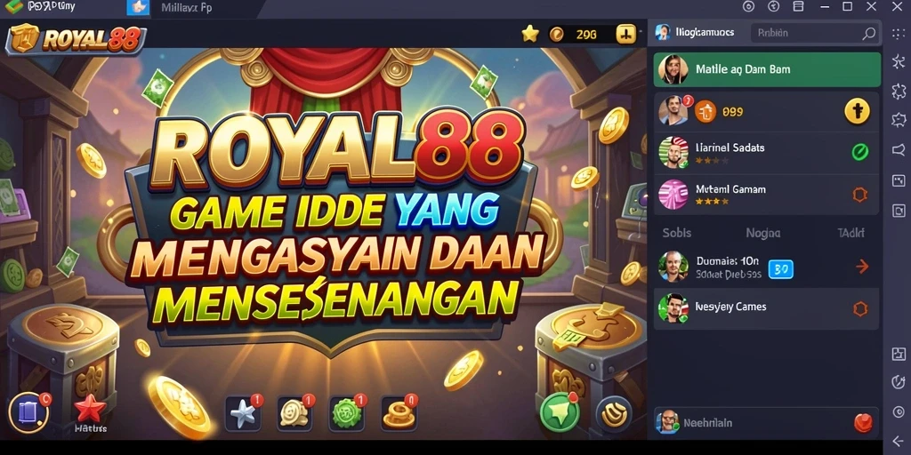 Screenshot gameplay ROYAL88 yang menunjukkan karakter mengumpulkan sumber daya.