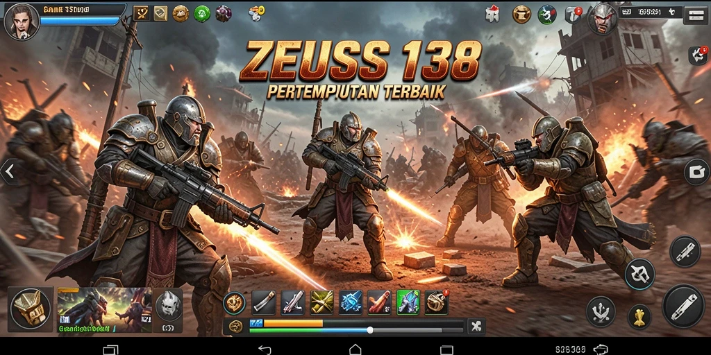 Tangkapan layar gameplay menampilkan strategi pertempuran intens.