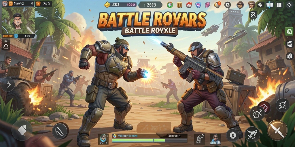 Gameplay ZK3 yang intens dalam pertempuran Battle Royale.